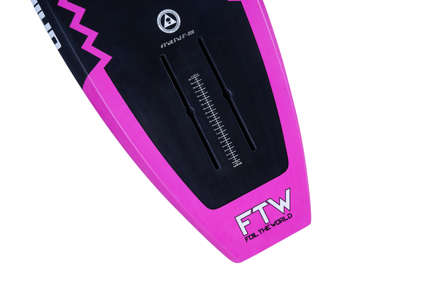 Foil the World 4'5"x 18.5 x 2.5"- 30L w/board bag